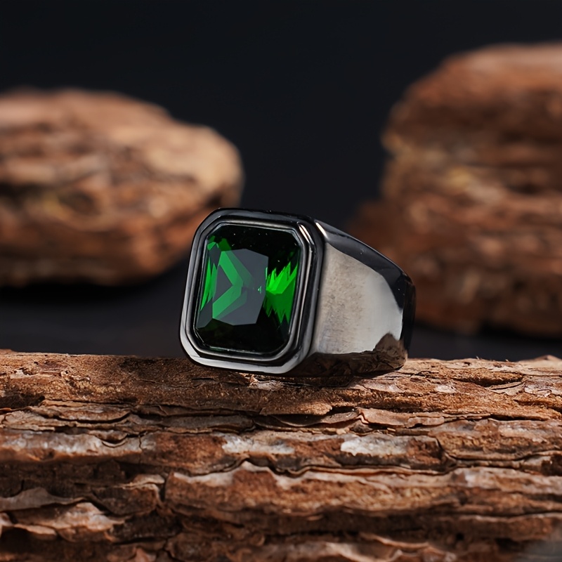 1pc Stainless Steel Couple's Ring Retro European American Style